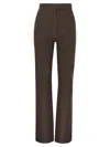 Max Mara Button Detailed Straight-leg Trousers In Brown