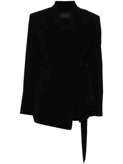 Max Mara Maxmara Women Giacca Incrociata In Cady In Black