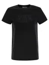 Max Mara Embellished Round Neck Top With Graphic Detail In Black