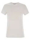 Max Mara Logo Embroidered Crewneck T-shirt In Multicolor
