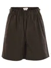 Max Mara Maxmara Women Haway - Cotton Poplin Shorts In Brown