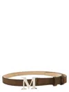 Max Mara M Monogram Buckle Belt In Brown