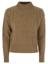 Max Mara Maxmara Women Miranda - Wool And Cashmere Sweater In Brown