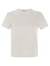 Max Mara Logo Embroidered Crewneck T-shirt In White