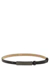 Max Mara New Plate Buckle Leather Belt In Black