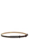 Max Mara New Plate Buckle Leather Belt In Brown