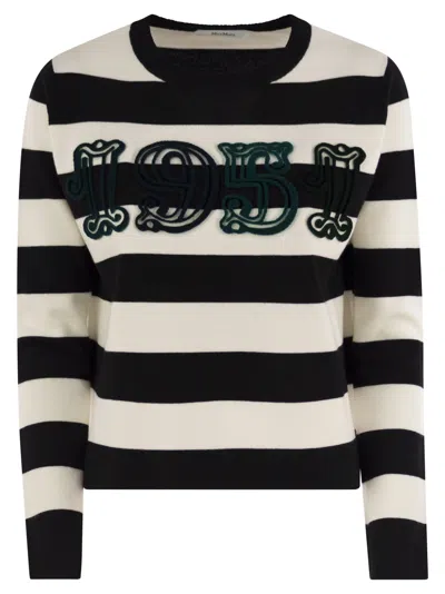 MAX MARA MAXMARA WOMEN VITERBO - WOOL SWEATER WITH EMBROIDERY