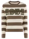 Max Mara 1951 Embroidery Wool Striped Sweater Clothing In Multi