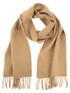 Max Mara Wkclara Camel Stole With Monogram Embroidery In Neutral