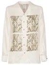 Max Mara Maxmarabesque Print Silk Shirt Clothing In White