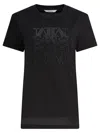 Max Mara Embellished Round Neck Top With Graphic Detail In Black