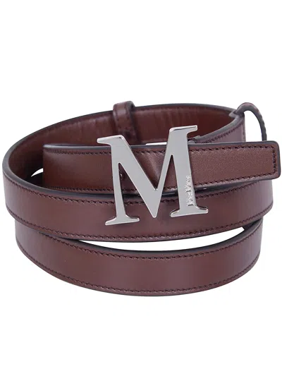 Max Mara "mclassic20" Classic M Belt In Burgundy