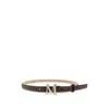 Max Mara M Monogram Leather Belt In Brown