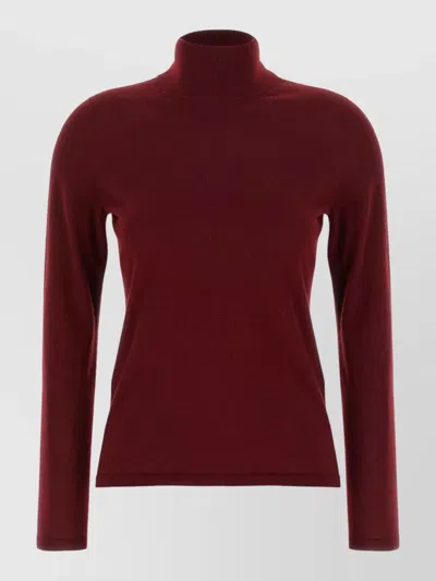 Max Mara Meana Cashmere Turtleneck Sweater Long Sleeves In Red