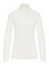 Max Mara Roll-neck Cashmere Sweater In White