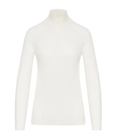 Max Mara Long Sleeve Sweater In White