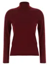 Max Mara Relaxed Fit Burgundy Cashmere Blend Sweater In Burgundy