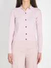 Max Mara Medeola Collared Cropped Knit Cardigan In Pink