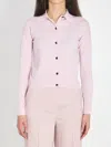 Max Mara Medeola Collared Cropped Knit Cardigan In Pink
