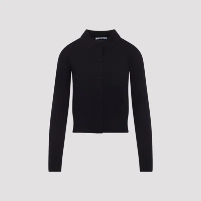Max Mara Medeola Knit Polo Sweater In Black