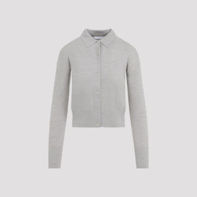 Max Mara Knit Polo Sweater For Women In Gray