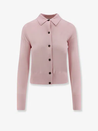 Max Mara Medeola Wool Blend Cardigan In Pink