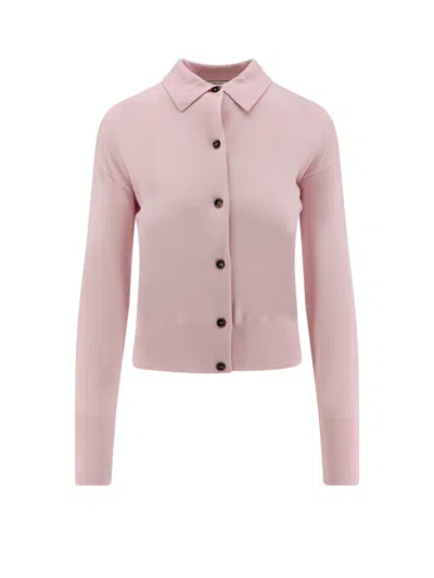 Max Mara Medeola Wool Blend Cardigan In Pink
