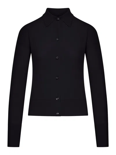 Max Mara Medeola Wool Cardigan In Black