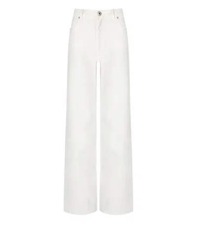 Max Mara Medina White Wide Leg Jeans