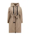 Max Mara Medium And Long Parka Coat In Nude