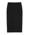 Max Mara Medium And Long Wool Pencil Skirt In Black