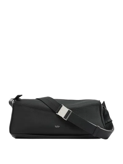 MAX MARA MAX MARA MEDIUM BLACK LEATHER SHOULDER BAG