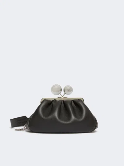 Max Mara Medium Calfskin Pasticcino Bag In Black