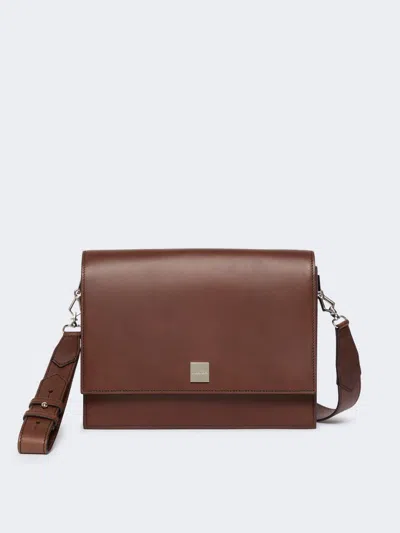 Max Mara Medium Crossbody Bag In Leather In Brown