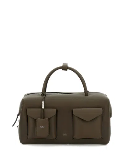 Max Mara Dark Brown Logo Satchel