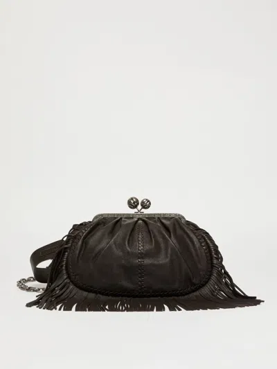 Max Mara Medium Fringed Pasticcino Bag In Brown