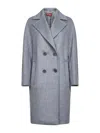 Max Mara Medium Grey Wool Broadcloth Agenda Oversized Coat In Gray