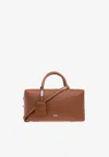 Max Mara Medium Holdall Leather Top Handle Bag In Brown