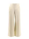 Max Mara Elastic Waist Casual Pants In Beige