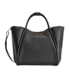 Max Mara Medium Leather Marine Bag In Black