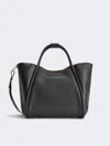 Max Mara Medium Leather Marine Bag In Black