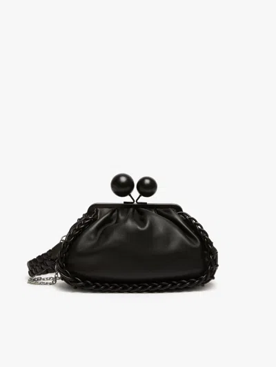 Max Mara Medium Leather Pasticcino Bag In Black