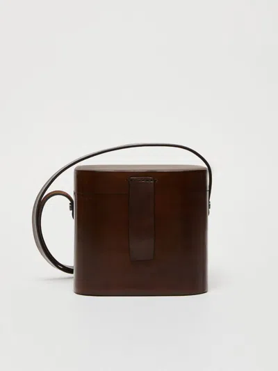Max Mara Medium Leather Shoulder Bag In Brown