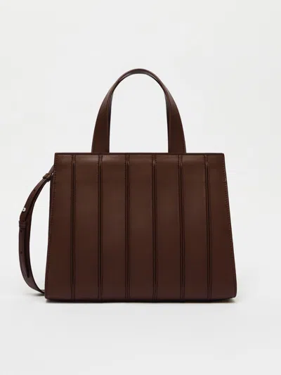 Max Mara Medium Leather Whitney Bag In Brown