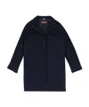 Max Mara Medium Length Overcoat In Blue