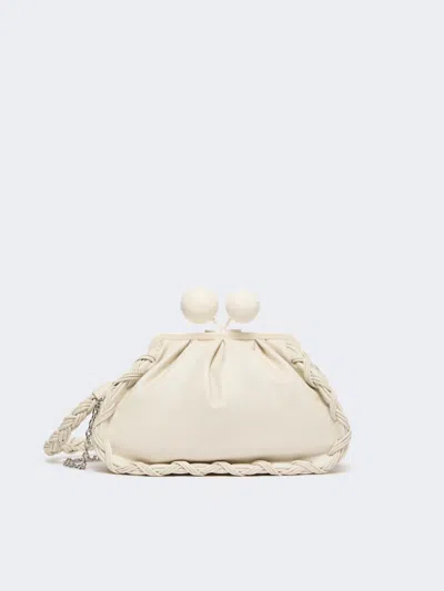Max Mara Medium Nappa Leather Pasticcino Bag In White
