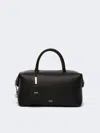 Max Mara Medium Natural Leather Bowler Bag In Black