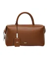 Max Mara Medium Natural Leather Bowler Bag In Brown