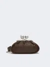 Max Mara Medium Pasticcino Bag In Glossy Nappa Leather In Brown