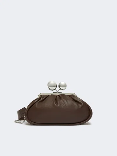 Max Mara Medium Pasticcino Bag In Glossy Nappa Leather In Brown